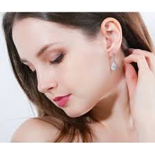 Wedding earrings ELENA, silver, gold, rose gold, cubic zirconia