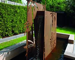 Brunnen Und Wasserspiele Fur Den Garten Aus Rost Corten Oder Edelstahl Met Afbeeldingen