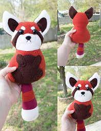Grumpy Red Panda Stuffed Animal Sewing Pattern Plush Toy Pattern Pdf Tutorial Sewing Stuffed Animals Animal Sewing Patterns Stuffed Toys Patterns