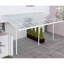 Toit De Terrasse Ajustable En Aluminium Laque Blanc 3 05x5 57m X Metal Terrasse Toit Idees De Patio En Beton Pergola
