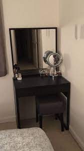 The Finished Product Ikea Micke Desk With Stave Mirror And Nils Stool Also Used Godmorgan 3 Set Trays For Internal Orga Bedroom Diy Home Decor Bedroom Vanity
