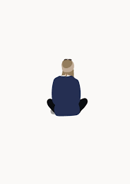 Flat Vector Woman Sitting From Behind Gens De Dessin Anime Personnages Dessin Vectoriel