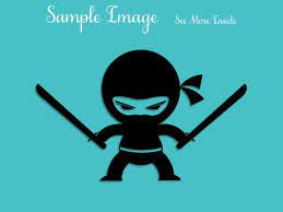 Download Ninja Boy Svg Ninja Svg Boys Room Silhouette Cartoon Clipart Etsy