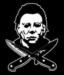 Michael Myers Halloween Crossed Knives Vinyl Decal, Michael Meyers, Window  Cling, Sticker