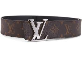 On the fake louis vuitton brown monogram belts, it's simply a matter of having this buckle placed too far to the right side. Louis Vuitton Belt Lv Initiales Reversible 1 5 Width Monogram Noir Black Brown In Coated Canvas Calfskin With Silver Tone