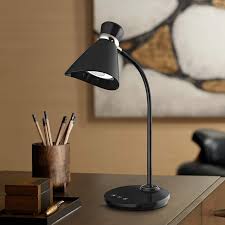 The contemporary table lamps with touch dimmer can set the right setting by adding low light to your room. Bowen Led Desk Lamp In Black With Touch Dimmer Control 60e36 Lamps Plus