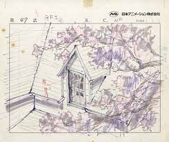 赤毛のアンレイアウト原図 商品詳細 まんだらけオークション マンガの顔を描く アニメーションアート スケッチ