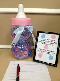 Gender Reveal Party Game Guess The Pacifiers In The Bottle Gender Reveal Party Food Baby Gender Reveal Party Gender Reveal Shower
