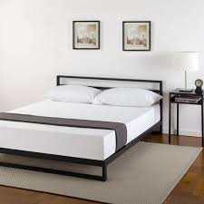 This classically designed mattress foundation offers superb style with a deep brown wood finish that will easily. Twin Trisha Platforma Bed Frame With Headboard Black Zinus In 2021 Bed Frame And Headboard Minimalist Bed Bed Frame Mattress