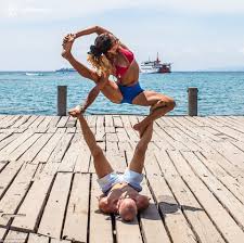 Draw the opposite leg into tree pose by bending the knee and bringing foot to the ankle, calf or inner thigh of the standing leg. Couples Yoga Challenge Tik Tok Tik Tok Challenge