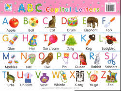 abc capital letters mini wall chart