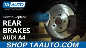 How To Replace Rear Brakes 07 09 Audi A4 Youtube