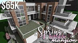 Spring Hillside Mansion Part 1 Exterior Only Roblox Bloxburg Gamingwithv Youtube Beautiful House Plans Bloxburg House Hillside Mansion