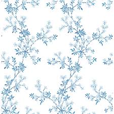 Brewster Claire Blue Floral Trail Wallpaper Blue Floral Wallpaper Floral Wallpaper Blue Wallpapers