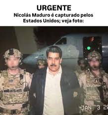 Veja foto: Nicol&aacute;s Maduro &eacute; capturado pelos Estados Unidos.  #fotodemadurocapturado #maduro #venezuela #trump #eua
