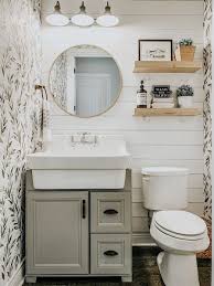 These are some of the best farmhouse paint colors to acheive that modern farmhouse or fixer upper style! 9 Farmhouse Bathrooms We Re Obsessed With City Girl Gone Mom Yellow Shower Curtains Farmhouse Bathroom Decor Small Bathroom