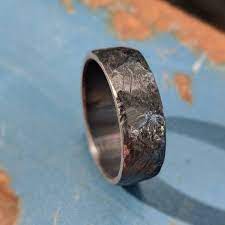Stone Finish Black Titanium Men S Wedding Band Unique Etsy Mens Wedding Bands Black Titanium Mens Wedding Rings Mens Wedding Bands