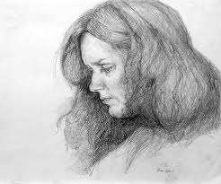 representational art ~ portrait ~ "Margaret" pencil study: Brian Depew