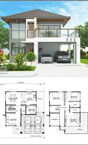 Home Design Plan 16x19m With 4 Bedrooms Home Design With Plansearch Di 2020 Rumah Indah Arsitektur Arsitektur Rumah