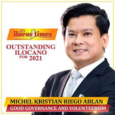 Congratulations Unc Kris Ablan ! ❤️ THE ILOCOS TIMES OUTSTANDING ILOCANOS  FOR 2021 Michel Kristian Riego Ablan Good Governance and Volunteerism  Through Hating Kapatid, which he singlehandedly conceptualized and carried  out in