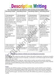 This Is A 3 Page Explanation That Helps The Students Understand The Elements Of Descrip Descriptive Writing Descriptive Writing Activities Essay Writing Skills