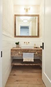 40 Modern Rustic Farmhouse Style Bathroom Ideas Need To Be Added Bathroom Farmhouse Style Guest Bathroom Small Powder Room Vanity