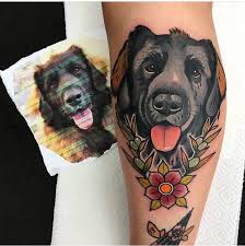 Leonberger Dog Portrait By Gibb0o Leonberger Tattoo Dogportrait Gibb0o Neotraditional Neotraditionald Dog Portrait Tattoo Sleeve Tattoos Body Art Tattoos