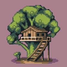 Broccoli House Pixel Art Game Art Game Artwork
