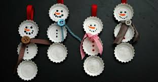Weihnachtsdeko Basteln Flaschendeckel Schneemanner Selber Machen Einfach Basteln Weihnachten Weihnachtsdeko Basteln Basteln Mit Kindern Weihnachten