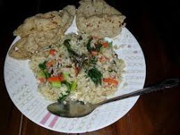 Panaskan sedikit minyak dalam periuk leber. Nasi Goreng Putih Dishes Nasi Goreng Food