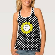Black And White Polka Dot Tank Top White Polka Dots On Black Tank Top Polkadot Pattern Alloverprint Tanktop With Images Tank Tops Tops Black Tank Tops