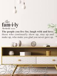 Our Family Definition Wall Word Art Decor Family Room Diy Family Room Walls Family Room Decorating