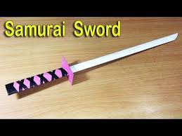 How To Make A Paper Ninja Samurai Sword For Kids Play Life Hack Diy Youtube Sword Craft For Kids Samurai Samurai Swords