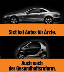Mario draghi, ex governatore della banca centrale europea (bce), è l'uomo dopo la maturità, mario draghi si è laureato in economia all'università la sapienza di roma con il professor federico caffè. Klare Sache Sixt Hat Autos Fur Arzte Und Zwar Auch Noch Nach Der Gesundheitsreform Quelle Sixt Werbekampagne Kampagne Werbung
