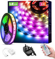 Choose from contactless same day delivery, drive up and more. Led Strip Light With Remote 5m Le Dimmable Rgb Led Strips Colour Changing Room Lights Stick On Led Lights For Bedroom Kitchen Kids Room Plug And Play 150 Bright 5050 Leds Amazon Co Uk