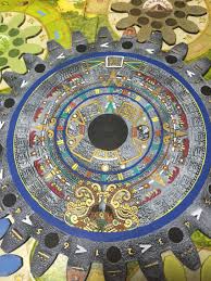 Tzolk In The Mayan Calendar Game Big Gear Painted Game Design Board Games Outdoor Decor