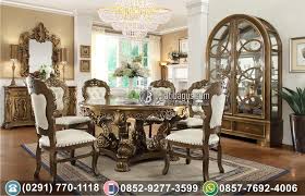 Jual Set Meja Makan Ukir Bundar Finishing Emas Di 2020 Meja Makan Mebel Furnitur Ruang Makan