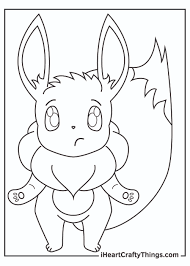 Your kids will increase their vocabulary by learning about different anima. Printable Eevee Pokemon Coloring Pages Updated 2021
