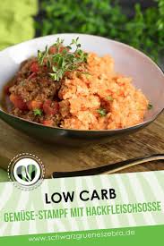 Karotten Sellerie Stampf Mit Hackfleischsosse Rezepte Low Carb Gerichte Leckere Low Carb Rezepte