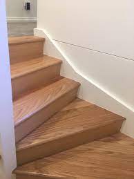 Wood staircase makeover showing the process for staining staircase steps like a pro. Timber Varnish Applied To A Staircase Polyurethane Tmz Painting