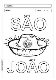 Desenhos de festa junina para colorir - Escola Educação