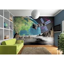 Glob pamantesc iluminat cu aspect elegant, picior si meridian de culoare maro. Fototapet Satelit Cu Vedere Luna Si Pamant 360 X 254 Cm Emag Ro
