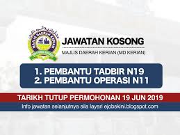 Channel telegram untuk hangpa yang tengah cari kerja. Jawatan Kosong Majlis Daerah Kerian Mdkerian Tarikh Tutup 19 Jun 2019