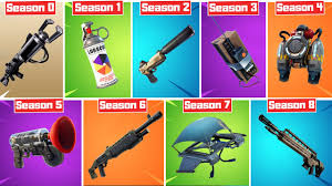 The Evolution Of All Fortnite Weapons Season 0 Season 8 Youtube