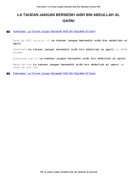 Download lagu la tahzan jangan bersedih mp3 dapat kamu download secara gratis di metrolagu. La Tahzan Pdf Fill Online Printable Fillable Blank Pdffiller