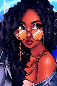Black Art Black Female Cartoon Paint By Number Beautiful Lady Picture Only For Today In 2020 Black Girl Art Black Girl Magic Art Black Girl Cartoon