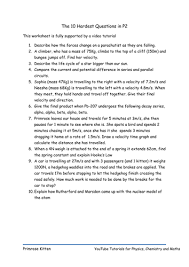 The 10 Hardest Questions In P2 Aqa Gcse Physics Revision Teaching Resources Gcse Physics Gcse Physics Revision Physics Revision