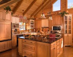 room ornament: kitchens in log homes