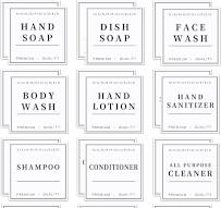 24 PCS White Waterproof Labels for Bottles, Shampoo and Conditioner  Dispenser Label Stickers, Bathroom Hand Soap Label Stickers,Removable  Cleaning ...