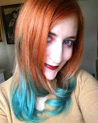 Copper Teal Ombre Hair Red And Aqua Tips Red Ombre Hair Teal Ombre Hair Teal Hair